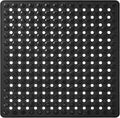 Yimobra Square Shower Floor Mat Non Slip, 21"X21" Machine Washable Bath Tub Mat, Soft on Feet, Bathmat with Drain Holes and Suction Cups, Fast Draining, Black