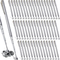Patelai 48 Pieces Telescoping Magnetic Pick up Tool Grabbers Reacher Tools with Pocket Clip 25 Inch Telescopic Retrieving Magnet Gift for Man, Father, Mechanic, Handyman, Husband (Silver)