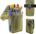Belt Tool Pouch, Tactical Utility Organizer with Cell Phone Holder, Durable Heavy-Duty 1000D Nylon EDC Multitool Holster with Multi-Pockets for Electricians, Handymen, Work, Hiking, Daily Use