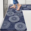 LuxStep Kitchen Mat Cushioned Rugs Anti-Fatigue Mats for Kitchen Floor,Waterproof Non-Slip Mats and Rugs Set for Office,Floor,Laundry 17.3"×30"+17.3"×47",Blue