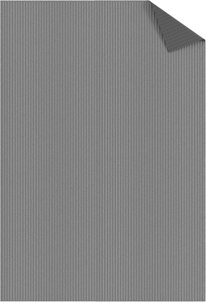 Ottomanson 6'6" x 26' Hallway Runner with Scraper Pile - Extra Durable Non-Slip Rug Mat for Indoor & Outdoor Use - Ideal for Kitchen, Entryway & Garage - High-Traffic Carpet, Gray