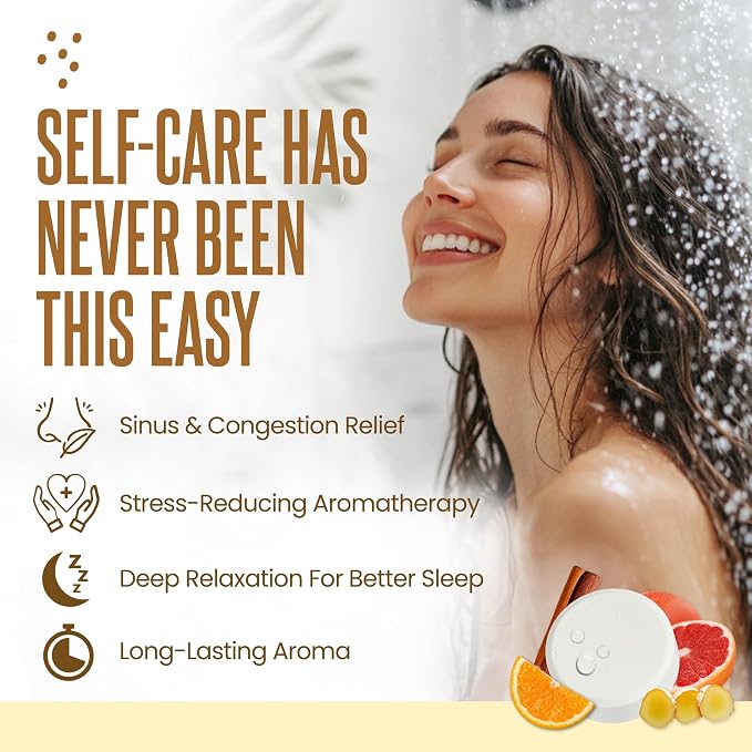 Cleverfy Citrus Shower Steamers Aromatherapy - Birthday Gifts for Women, Mom, Wife, Grandma, Her, Best Friend, Daughter, Sister, Teens & Girlfriend - 18 Tablets