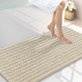 Smiry Bathroom Rugs Mat 44x24, Extra Soft Absorbent Chenille Bath Rugs, Non Slip Rubber Backing Machine Washable Quick Dry Bath Mats for Bathroom Floor, Tub, Shower, Home Decor Accessories, Sand