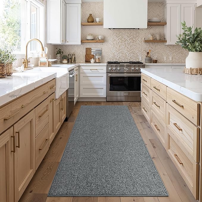 CHAMPLANT Runners Area Rug for Hallways 3x10 Feet Grey Washable Kitchen Runner Non Slip Hall Runners Entryway Runner Rugs Floor Carpet for Indoor Backdoor Bedroom Kitchen