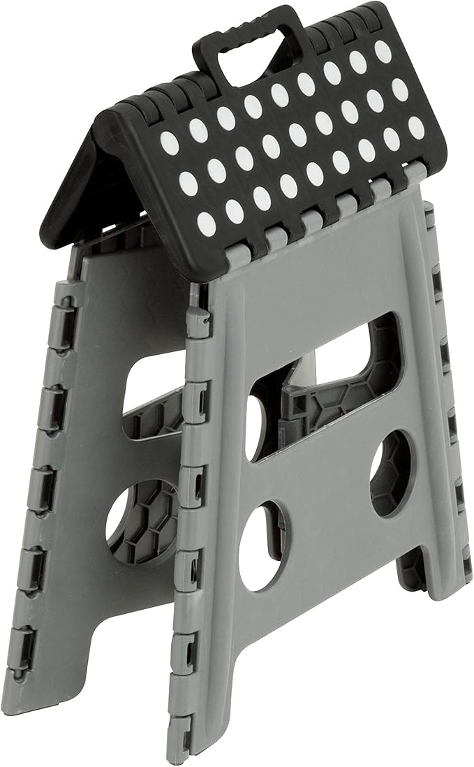 Honey-Can-Do TBL-02977 Folding Step Stool with Anti-Slip Surface, 12.8-Inch,Multicolor, 300 lbs