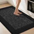 BEQHAUSE Kitchen Rugs 32"x48", Kitchen Runner Rug Non-Slip Kitchen Mats for Floor, Absorbent and Stain Resistant Kitchen Mats, Machine Washable Rugs for Kitchen, Hallway, Laundry & Sink, Black