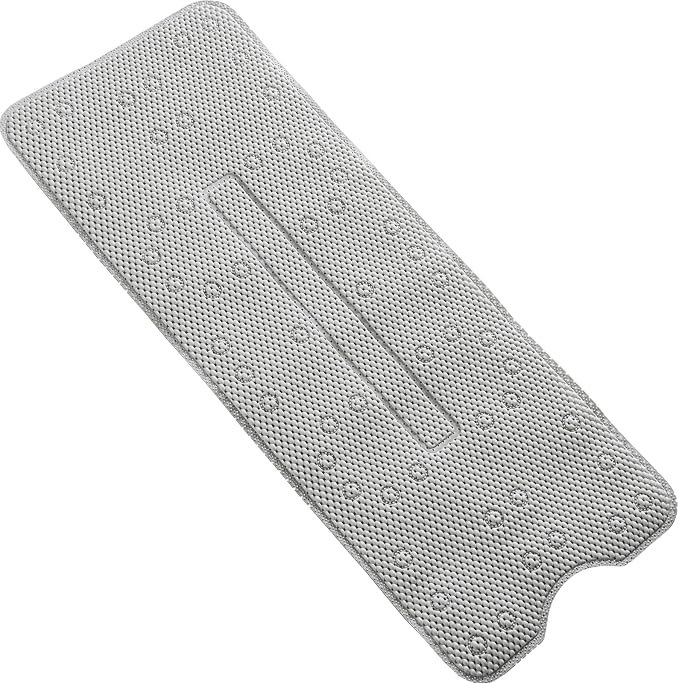 Webos Soft Bathtub Mat Non Slip: Memory Foam Shower Mat with Suction Cups for Bathroom Inside Tub 40X16Inch (Light Grey)