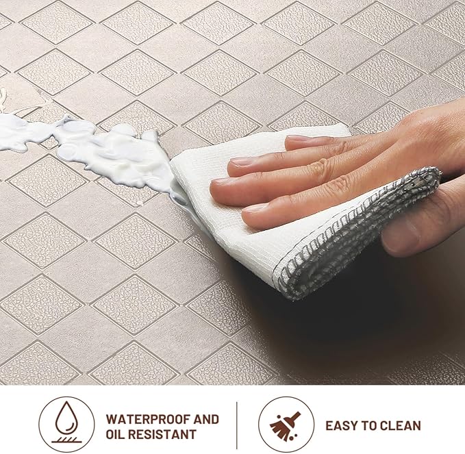HappyTrends Kitchen Runner Rugs Anti-Fatigue mats,17.3"x 39",Non Slip Waterproof Ergonomic Comfort Mat for Kitchen, Floor Home, Office, Sink, Laundry,Khaki