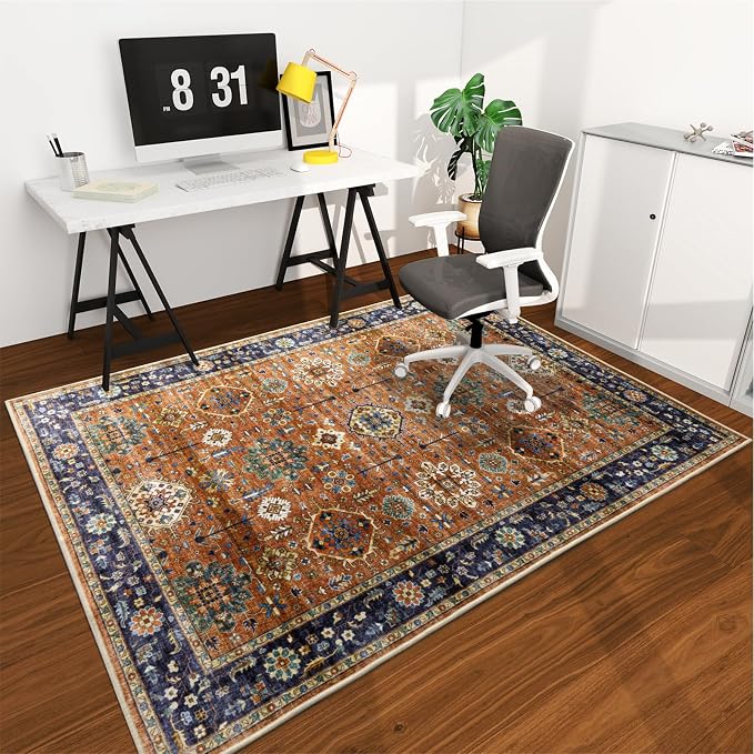Office Chair Mat for Hardwood Floor, 72"x48" Easy Glide Computer Desk Mat Protector for Rolling Chair Under Desk Rug Nonslip Backing, Machine Wash, (Modern)