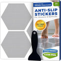 Clear Bloom Anti Slip Shower Stickers 24 PCS, Gray Non-Slip Shower Strips for Adults, Premium Adhesive Bath Tub Stickers