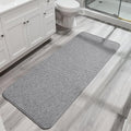 Bosap Bath Mat,Ultra Thin Bathroom Runner Rugs,Large Bath Mats for Bathroom,Quick Dry,Non-Slip,Machine Washable,Low Pile,Bath Rug,Shower Outside,Sink,Home Decor Accessories.Grey,1'5"x4'11"（17x59inch）
