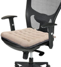 SINOSSO Excellent Support Effect Office Chair Cushion 1 Pack, Luxury Air Mesh Breathable Non-Slip Desk Computer Seat Cushion, Kitchen Dining Room Square Chair Pad (1 Count, Beige)