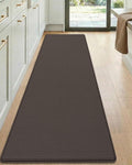 DEXI Kitchen Floor Mats Cushioned Anti Fatigue, 17x59 Narrow Short Standing Runner Rug Waterproof, Comfort Memory Foam Padded for Front Sink Laundry, Brown