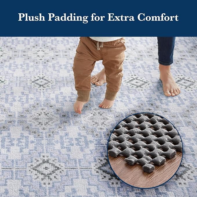 Veken 5x7 Ft Rug Pad Gripper for Hardwood Floors, Non Slip Dark Grey Rug Pads for Area Rugs, Thick Rug Grippers for Tile Floors, Under Carpet Anti Skid Mat, Keep Your Rugs Safe and in Place