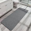 Bosap Bath Mat,Ultra Thin Bathroom Runner Rugs,Large Bath Mats for Bathroom,Quick Dry,Non-Slip,Machine Washable,Low Pile,Bath Rug,Shower Outside,Sink,Home Decor Accessories.Dark Grey,3'x6'(36x72inch)