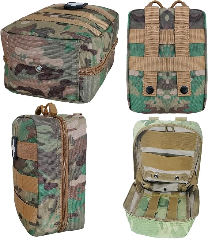 GHFY First Aid Pouch EMT IFAK Medical Pouchs, Tactical MOLLE Utility Empty Pouch (PcCo)