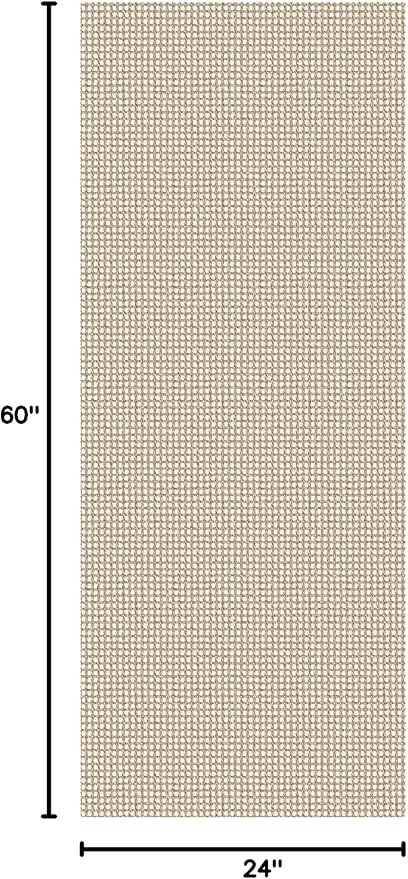 KOZYFLY Runners for Hallways 2x5 ft Washable Kitchen Runner Non Slip Rubber Backed Hall Runners Cotton Entryway Runner Rugs for Indoor Backdoor Bedroom Kitchen, Ivory/Camel/Brown