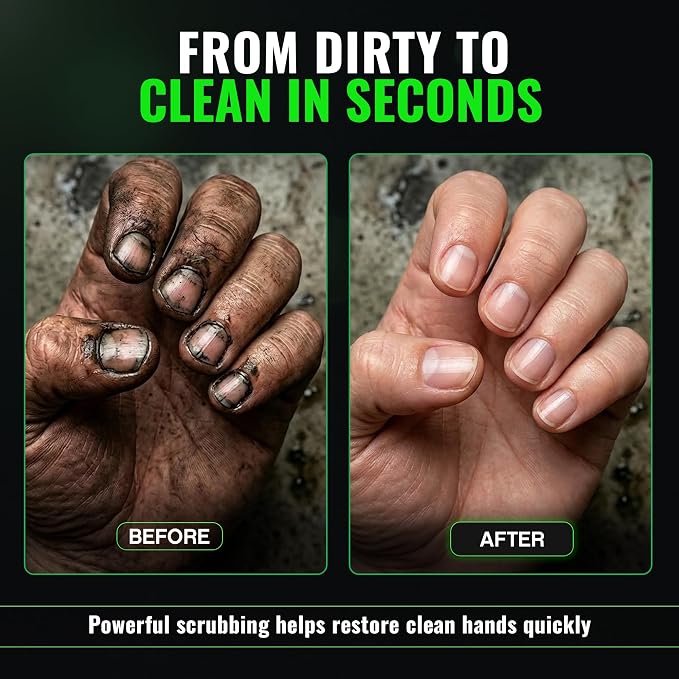 Grip Clean Nail Brush for Cleaning Fingernails – Heavy Duty Nail Brush with Extra Stiff Bristles - Fingernail Brush & Nail Scrubber Brush with Suction Cup Backing for Men & Women - 4 Pack