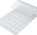 Yimobra Bath Tub Mat Non Slip, 34.5"X15.5" Long Shower Mat, Machine Washable Bathmat with Drain Holes and Suction Cups, Soft on Feet, Bathroom Essentials, Clear