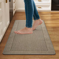 Kitchen Mats for Floor, 17''x30'' Washable Non Slip Absorbent Kitchen Mat, Braided Kitchen Runner Rug, Kitchen Sink Rug, Brown
