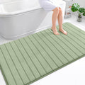 OLANLY Memory Foam Bath Mat 70x46, Super Soft Absorbent Bathroom Rugs, Quick Dry, Machine Washable Shower Floor Rugs, Bathmat Carpet, Bathroom Home Decor Accessories, Sage Green