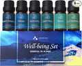 ASAKUKI Essential Oils, Essential Oil for Diffusers for Home, Well-Being Kit Gifts for Mom- Calm Mind, Sweet Dreams, Happy, Relax, Air Freshening, Immunity for Aromatherapy, Humidifiers, 6x10ml
