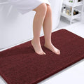 OLANLY Large Bathroom Rugs 40x24, Soft Absorbent Chenille Bath Rugs, Rubber Backing Quick Dry, Machine Washable Bath Mats for Bathroom Floor, Tub and Shower, Home Decor Accessories, Andorra Red-Brown