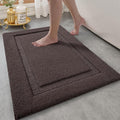 LUMI Ultra Soft Bathroom Rugs Non Slip with Rubber Backing, Absorbent Washable Bath Mat Quick Dry, Upgraded Premium Microfiber Plush Carpet for Bathtub and Shower Floor, Brown, 24x36