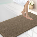 Smiry Luxury Chenille Bathroom Rugs 45x27, Extra Soft and Absorbent Shaggy Bath Mat, Machine Washable, Non-Slip Plush Carpet Runner for Tub, Shower, and Floor, Home Decor Accessories, Camel