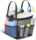Temede Mesh Shower Caddy Tote, Large Shower Caddy Basket Portable, Quick Dry Hanging Toiletry Bag, 8 Storage Pocket Handle Bath Organizer for College Dorm, Gym, Camp, Travel