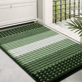 Kitinjoy Indoor Outdoor Door Mat, 36x24 Non-Slip Absorbent Dirt Trapper, Low-Profile Washable Inside Entrance Front Floor Mat, Sturdy Soft Entry Dotted Ombre Doormats for Entryway, Green