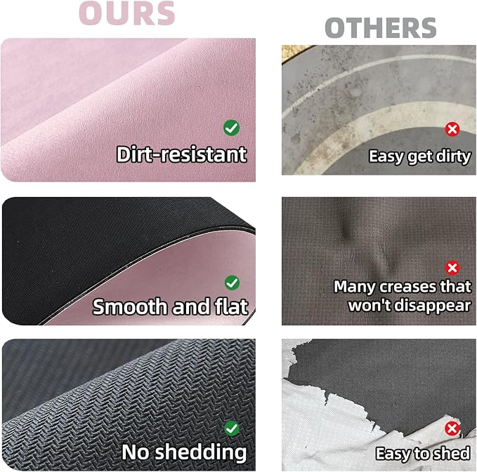 TYUU Pink Bath Mat, Bathroom Rugs Non Slip Washable Thin Absorbent Quick Dry Bath Mat Fits Under Door Bathroom Floor Mat Perfect for Bath, Shower, or Sink 17"x59" Pink