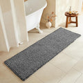 TYUU Black and White Bathroom Rugs, Waffle Runner Rug Bathroom Non Slip Washable Long Super Absorbent Quick Dry Boho Farmhouse Bath Decor, 72"x24" Black and White