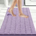 Bcoimo Large Bathroom Rug, Chenille Bath Mat with High Low Pile Design, Soft Absorbent Non Slip Bath Rug, Machine Washable Quick Dry Mat for Shower, Tub, Sink and Vanity