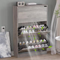 BORNOON Shoe Cabinet with Odor Control and Back Panels, Deodorizing Slim 3-Flip Shoe Storage Cabinet for Entryway, Freestanding Hidden Shoe Rack Organizer for Entrance, Hallway, Bedroom
