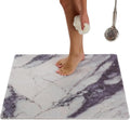 Square Shower Mat - Non Slip Shower Mats for Inside Shower - Extra Large 31x31 Shower Floor Mat Non Slip - Square Bath Mat for Shower - Secure Anti Slip Loofah Shower Bath Mat (31x31 Blue Grey)