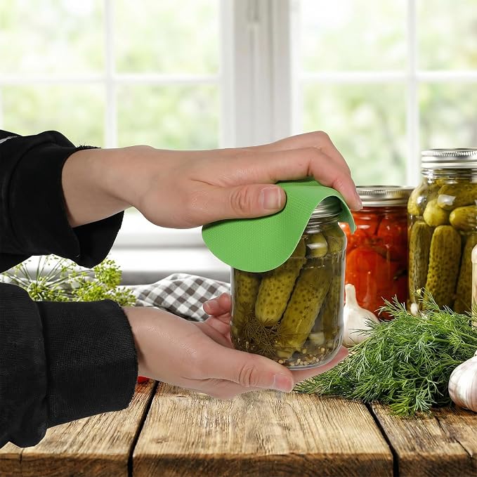 Gjinxi 4PCs Rubber Jar Openers, Multi-Function Bottle Opener Gripper Pad for Seniors with Arthritis Weak Hands, Non-Slip Jar Grippers for Easy Opening Jars, Kitchen Easy Top Opener Tool