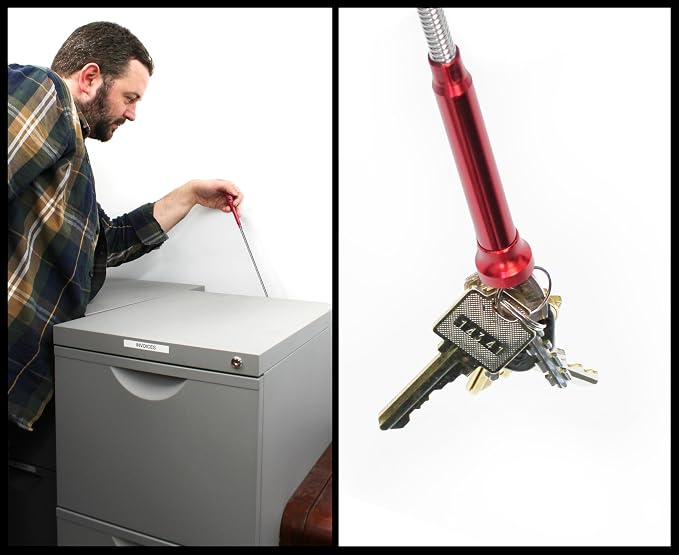 VViViD Stainless Steel Flexible 2 Feet (24 inch) Magnetic Pick-Up Claw Grabber Tool W/LED Light