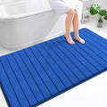OLANLY Memory Foam Bath Mat 70x46, Super Soft Absorbent Bathroom Rugs, Quick Dry, Machine Washable Shower Floor Rugs, Bathmat Carpet, Bathroom Home Decor Accessories, Royal Blue