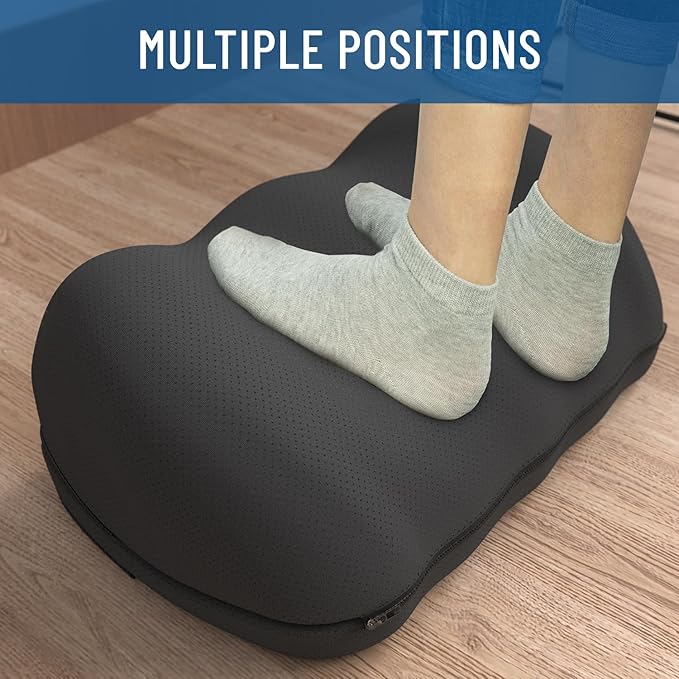 Elevate Series by Everlasting Comfort Adjustable Cloud Foot Rest for Under Desk at Work with Pressure Point Nodes - Comfortable Memory Foam Office Foot Stool & Desk Pillow, Gaming & Home Accessories