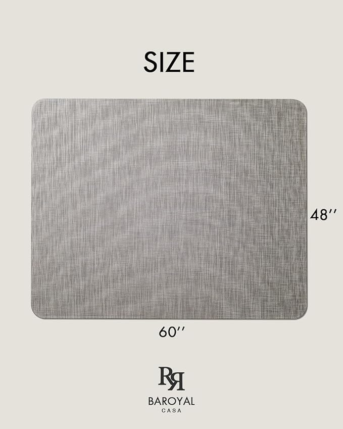 Baroyal Office Chair Mat for Hardwood Floor Under Desk Computer Rolling Chair Mat for Wood/Tile Floor Non-Slip Heavy Duty Desk Rug PVC Plastic Hard Floor Protector 48" x 60" (Soapstone)