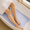 LUX Décor Non-Slip Bathtub Mat, Extra Large 40x16 Inches – Anti-Slip Safety Shower Mat with Suction Cups & Drain Holes – Machine Washable Bath Mat – Clear