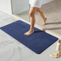 TYUU Navy Blue Bathroom Rugs, Ultra Soft Bath Rugs Non Slip Washable, Super Absorbent Quick Dry Bath Mat with Rubber Backing for Bathroom Floor, Shower, or Sink, Navy Blue 24" x 48"