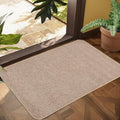 1/10 Inch Ultra Thin Indoor Door Mat, Long-Lasting & Maximum Non-Slip Rubber Backing, Washable & Stain-Resistant Entryway Mats with Powerful Dirt Trapper for Various Entrance, 29''X17'', Khaki