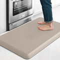 4/5 Inch Thicker Kitchen Mat, Cushioned Thick Floor Comfort Mat, with Non-Slip Bottom, Water & Stain Resistant, Easy Clean Standing Desk Mat for Kitchen, Sink, Office (17.3"x28"x0.8", Khaki)