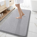 OLANLY Thick Memory Foam Bathroom Runner Rugs 47x20, Extra Soft Absorbent Long Bath Rug, Quick Dry Bath Mats, Non-Slip, Machine Washable Mat for Bathroom, Tub and Shower, Home Decor Accessories, Grey