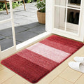 Kitinjoy Indoor Outdoor Door Mat, 40x24 Non-Slip Absorbent Dirt Trapper, Low-Profile Washable Inside Entrance Front Floor Mat, Sturdy Soft Entry Doormats for Entryway, Burgundy