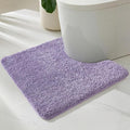 TYUU Toilet Rug, Ultra Soft Toilet Rugs U Shaped Machine Washable Non Slip Absorbent Quick Dry Toilet Mat with Rubber Backing, Lavender 20" x 24" U Shape