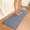YDKGL Bathroom Runner Non Slip, Extra Soft Absorbent Quick Dry Bath Mats, Foam Weave Texture Thin Bath Rugs Washable with Rubber Backing, 20" x 59“