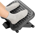 HUANUO Adjustable Desk Footrest, Foot Rest for Under Desk at Work with Massage, Adjustable Foot Stool with 3 Height Position & 30 Degree Tilt Angle Adjustment for Home, Office